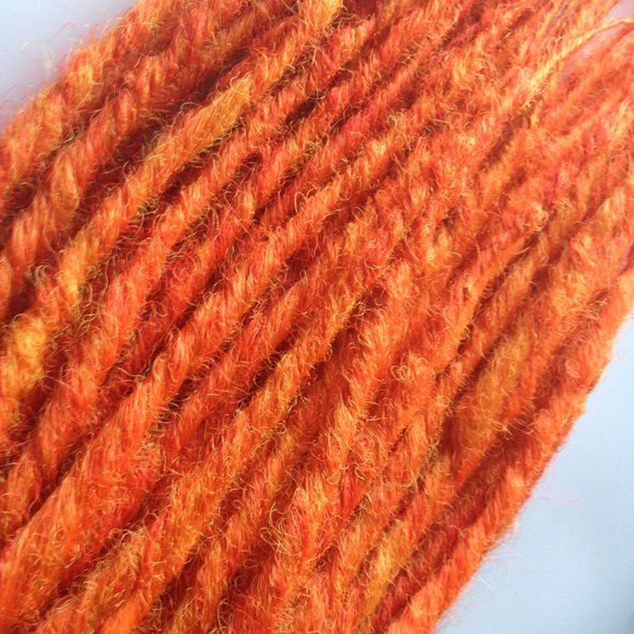 40 SE Orange Dreads Dreadlocks Hair Extensions